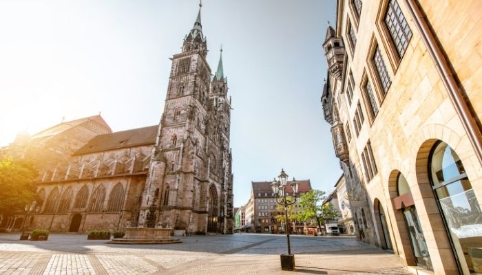 Lorenzer platz Nuremberga Cidade na Alemanha