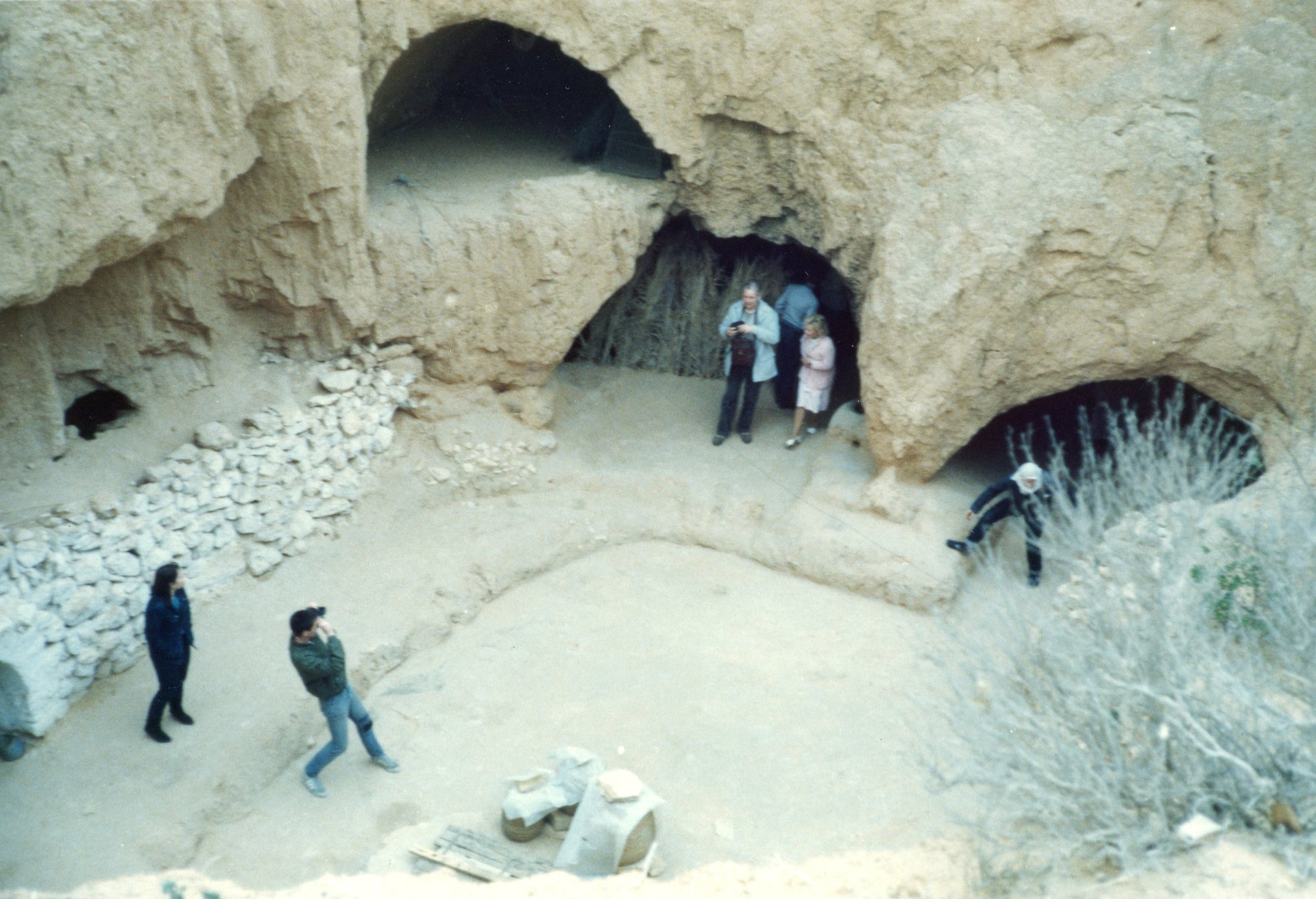 Casas trogloditas de Matmata, escavadas em crateras no chão do deserto